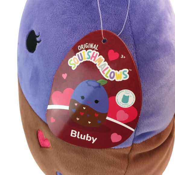 Squishmallows Bluby Chocolate Dipped Blueberry Plush 10" Valentine Hearts NWT - Picture 5 of 8